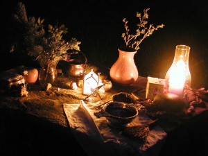 altar at night