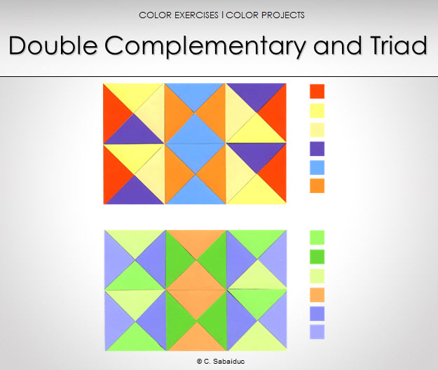 color application double complementary and triad