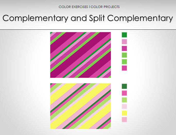 color characteristics complementary and split complementary