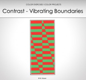 teaching color theory contrast vibrating boundaries