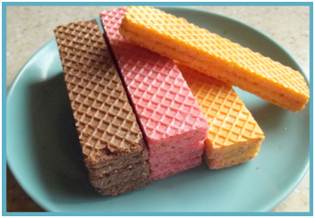 chocolate strawberry vanilla wafer cookies Munsell Color System