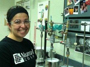 Munsell Colro Lab expert Laura Weeks in lab working with Munsell Color System