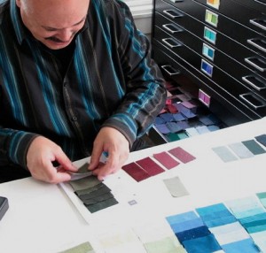 John Kitchener pulls together Munsell color swatches to create a style guide for a client