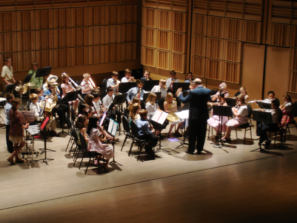 A school orchestra.