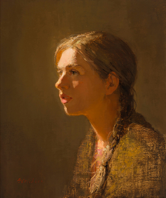 Aimee Erickson's painting, "Sarah", awarded Best of Show at the 2014 American Women Artists national Juried Exhibition.