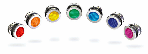 7 lights in a variety of colors