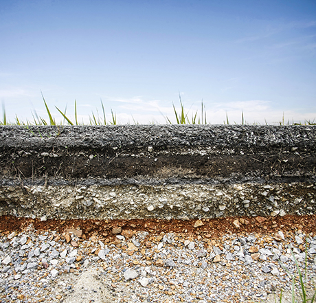 Layers of soil