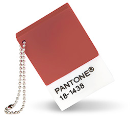 Pantone 18-1438 Marsala chip drive, the 2015 color of the year.