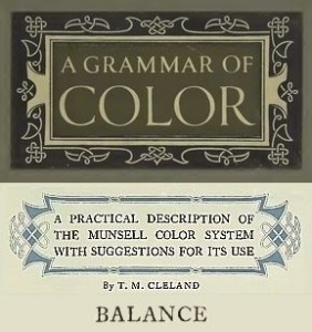 Book plate for A Grammar of Color book, Balance section.