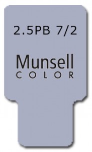 Munsell Chip Notation 2.5P 7/2