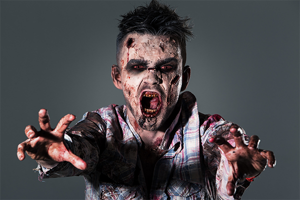 A zombie using a more realistic color palette 
