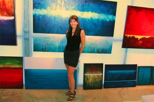 Artist & Color Therapy Expert Leanne Venier in her Austin gallery