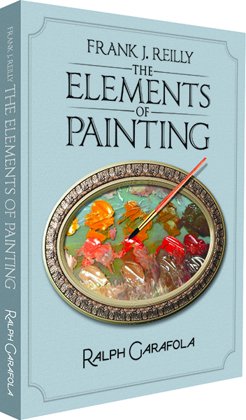 Book cover for Elements of Painting showing a yellow and red paint palette