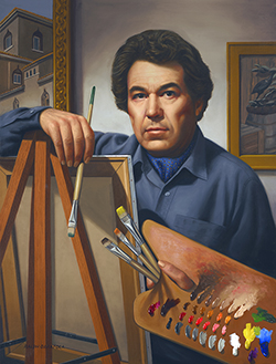 A self portrait of author and painter Ralph Garafola