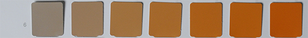 An example of a Munsell color chroma scale on a chart