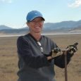 Photograph of soil scientist Laura Craven working in the field at Florissant National Park
