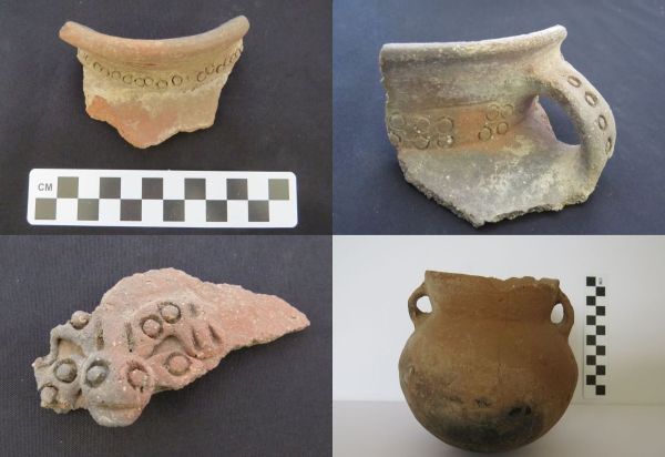 Ceramic vessel sherds from Nivín, Peru that date from 200 B.C. to A.D. 1200.