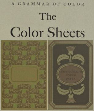 The Color Sheets of Brown and Grouse Drab from the 1921 book, A Grammar of Color.