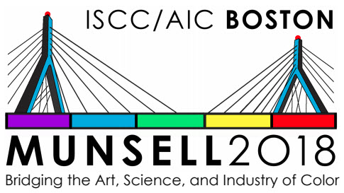 Graphic for the Munsell 2018 Symposium in Boston showing a bridges with colors connecting them